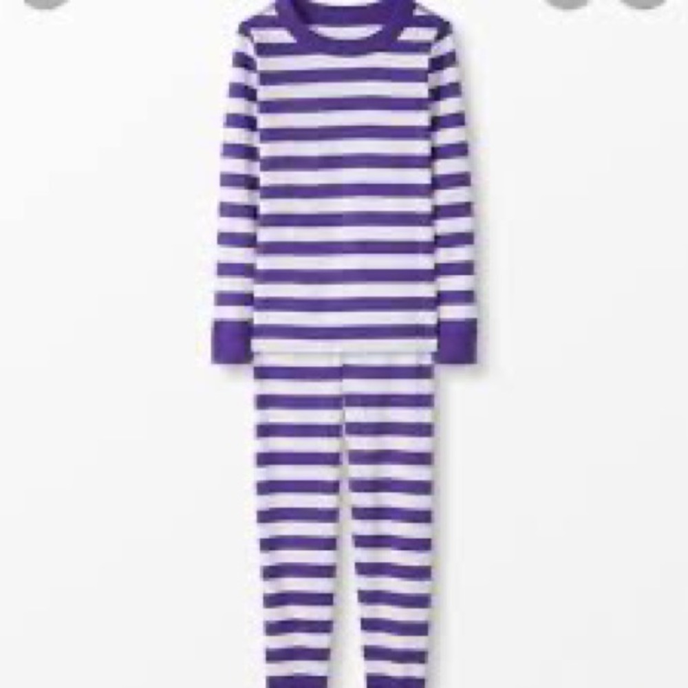 Hanna Andersson Purple and White PJs